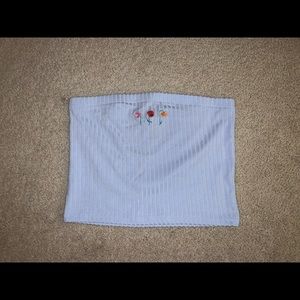 Floral Embroidered Tube Top